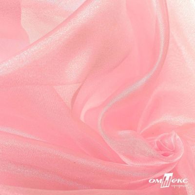 Ткань органза, 100% полиэстр, 28г/м2, шир. 150 см, цв. #47 розовая пудра - купить в Шадринске. Цена 86.24 руб.