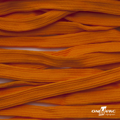 Шнур плетеный (плоский) d-12 мм, (уп.90+/-1м), 100% полиэстер, цв.267 - оранжевый - купить в Шадринске. Цена: 8.62 руб.
