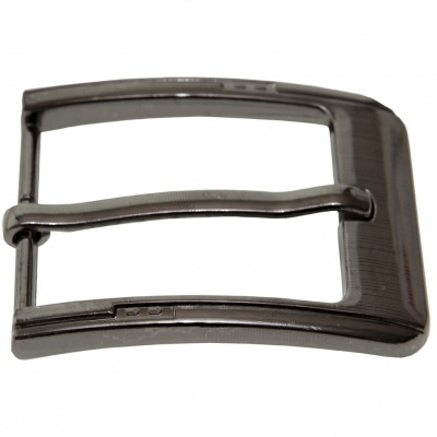Пряжка металлическая для мужского ремня SC035#6 (шир.ремня 40 мм), цв.-тем.никель - купить в Шадринске. Цена: 43.93 руб.