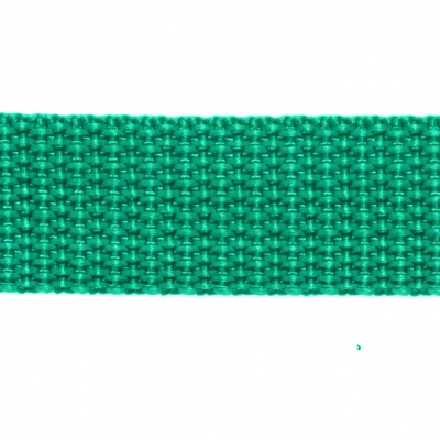 Стропа текстильная, шир. 25 мм (в нам. 50+/-1 ярд), цвет яр.зелёный - купить в Шадринске. Цена: 397.52 руб.