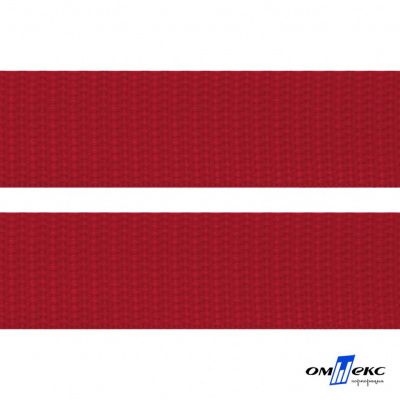 Красный - цв.171- Текстильная лента-стропа 550 гр/м2 ,100% пэ шир.50 мм (боб.50+/-1 м) - купить в Шадринске. Цена: 797.67 руб.