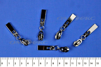 Слайдер декоративный, металлический №1/спираль Т7/никель - купить в Шадринске. Цена: 6.29 руб.