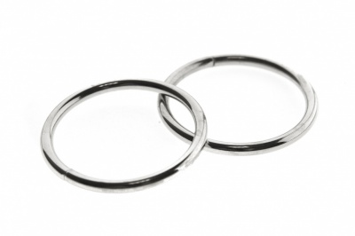 Кольцо металлическое №40 мм, цв.-никель - купить в Шадринске. Цена: 4.45 руб.