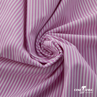 Ткань сорочечная Полоска Кенди, 115 г/м2, 58% пэ,42% хл, шир.150 см, цв.1-розовый, (арт.110) - купить в Шадринске. Цена 306.69 руб.