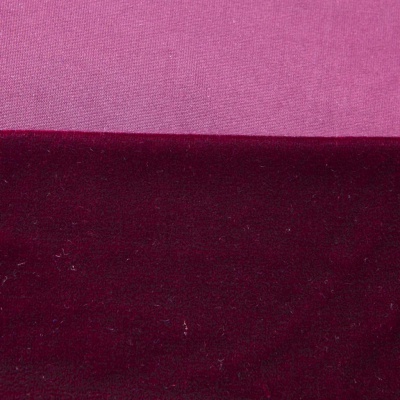 Бархат стрейч №2, 240 гр/м2, шир.160 см, (2,6 м/кг), цвет бордо - купить в Шадринске. Цена 740.88 руб.