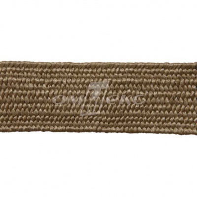 Тесьма отделочная полипропиленовая плетеная эластичная #2, шир. 40мм, цв.- соломенный - купить в Шадринске. Цена: 50.99 руб.