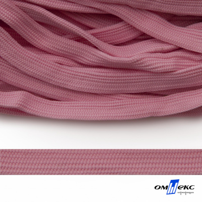Шнур плетеный (плоский) d-12 мм, (уп.90+/-1м), 100% полиэстер, цв.256 - розовый - купить в Шадринске. Цена: 8.62 руб.