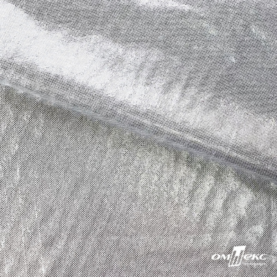 Трикотажное полотно голограмма, шир.140 см, #602 -белый/серебро - купить в Шадринске. Цена 385.88 руб.