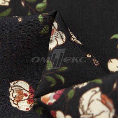 Плательная ткань "Фламенко" 3.1, 80 гр/м2, шир.150 см, принт растительный - купить в Шадринске. Цена 239.03 руб.