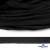 Шнур плетеный d-8 мм плоский, 70% хлопок 30% полиэстер, уп.85+/-1 м, цв.- чёрный - купить в Шадринске. Цена: 735 руб.