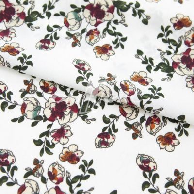 Плательная ткань "Фламенко" 23.1, 80 гр/м2, шир.150 см, принт растительный - купить в Шадринске. Цена 264.56 руб.