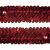 Тесьма с пайетками 3, шир. 30 мм/уп. 25+/-1 м, цвет красный - купить в Шадринске. Цена: 1 087.39 руб.