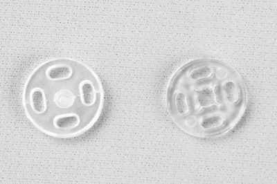 Кнопки пришивные пластиковые 11,5 мм, блистер 24шт, цв.-прозрачные - купить в Шадринске. Цена: 59.44 руб.